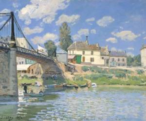 Alfred Sisley, “El puente en Villeneuve la Garenne”, 1872. Captar el paso de la luz al aire libre fue una de las prácticas más reconocidas de este movimiento.