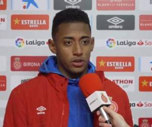 Choco Lozano en conferencia de prensa después del partido entre Girona y el Atlético de Madrid por los octavos de final de la Copa del Rey.