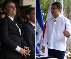 Jair Bolsonaro, presidente electo de Brasil, y Juan Orlando Hernández, mandatario de Honduras.