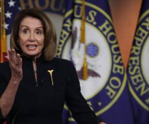 Nancy Pelosi, presidenta demócrata de la Cámara de Representantes. Foto AFP