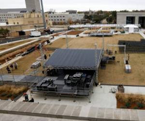 El presidente Donald Trump llamó este sábado a poner fin al odio racial en la inauguración de un museo dedicado a las víctimas de la violencia. Foto: AP