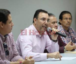 Luis Zelaya ofreció una conferencia de prensa este lunes. Foto Marvin Salgado| EL HERALDO