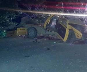 Este es uno de los vehículos que participó en el fatal accidente de tránsito.