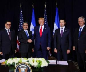 Funcionarios de Honduras y Estados Unidos firmaron tres convenios el pasado mes de septiembre.