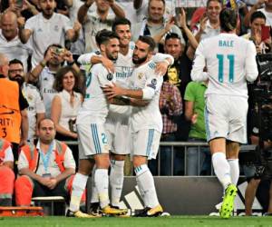 Cristiano Ronaldo mientras celebra su gol ante el Apoel en el duelo de Champions League. (AFP)