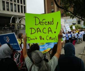 Con carteles en mano, los “dreamers” protestaron en las principales calles de Estados Unidos. Foto AFP