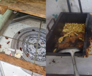 Con solo entrar al lugar se podía observar la insalubridad, el escenario parecía el de un lugar abandonado, pero se trataba de un restaurante en donde diariamente se preparaban y servían alimentos. Muchos clientes lo frecuentaban, sin imaginar qué estaban consumiendo. Aquí las imágenes.