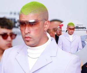 Puerto Rican musician Bad Bunny arrives at the 20th Annual Latin Grammy Awards in Las Vegas, Nevada, on November 14, 2019. (Photo by Bridget BENNETT / AFP)