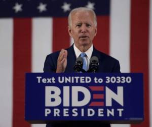 A pesar de esta campaña llevada a cabo principalmente desde su casa en Wilmington, Delaware, Biden, de 77 años, aventaja en las encuestas a Trump. Foto: AFP