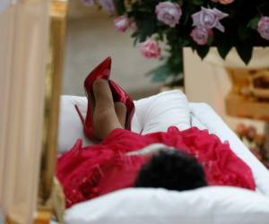 El cuerpo de Aretha parecía estar listo para un show. Foto: AFP