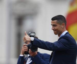 Cristiano Ronaldo en la celebración del triplete de la Champions League. Foto:AFP