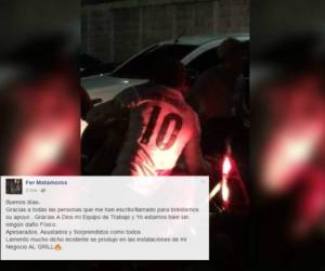 ﻿El propietario del restaurante donde ocurrió el tiroteo relacionado a una apuesta por la final de la Champions League reaccionó en su cuenta de Facebook.