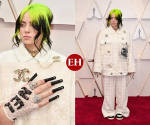 Billie Eilish recibe ola de críticas por su atuendo en los premios al cine. Fotos AFP