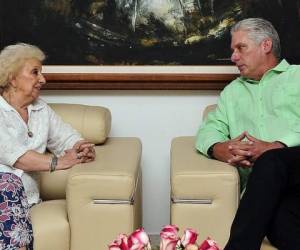 De Carlotto se encuentra de visita en La Habana invitada por la Federación de Mujeres Cubanas. Foto: AFP.