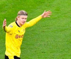 Erling Haaland del Borrusia Dortmund durante el partido contra el Sevilla por la Liga de Campeones. Foto: AP