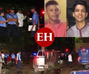 Cuatro jóvenes fueron asesinados la noche del jueves 8 de noviembre en una nueva masacre registrada en la colonia Sandoval Sorto de San Pedro Sula, norte de Honduras. Fotos EL HERALDO.