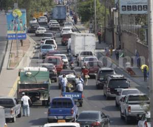 La salida al sur reporta congestionamientos diarios este año debido a los trabajos de rehabilitación vial. Foto: Archivo EL HERALDO.