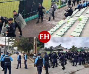 Marathón y Olimpia definen al nuevo campeón del fútbol hondureño este domingo en el Yankel Rosenthal y como no puede ser de otra manera la cueva del monstruo tiene todo preparado para lo que será una verdadera fiesta. Fotos: Edwin Romero | EL HERALDO