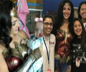 Gal Gadot visita a niños con cáncer vestida de “Wonder Woman”. Foto Facebook