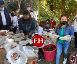 El evento se habría desarrollado el pasado 24 de diciembre como parte de una celebración de Navidad hecha por la líder de Libre. FOTOS CORTESÍA: Facebook