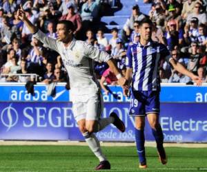 El portugués había sido noticia estos últimos días por su sequía goleadora, con dos tantos en la competición antes del triunfo contra el Alavés. Foto: AFP