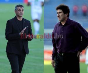 Diego Vazquez, entrenador de Motagua y Héctor Vargas, técnico de Marathón, tendrán un momento de paz. Foto: EL HERALDO.