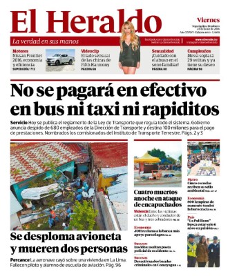 No se pagará en efectivo en bus ni taxi ni rapiditos