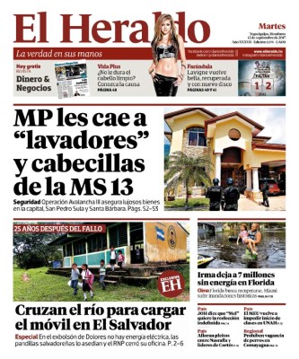 MP les cae a 'lavadores' y cabecillas de la MS 13