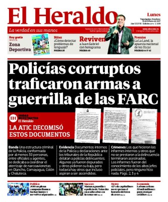 Policías corruptos traficaron armas a guerrila de las FARC