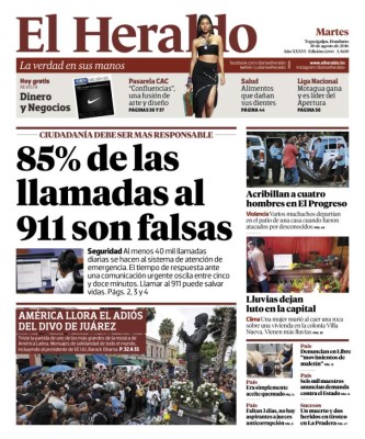 85% de las llamadas 911 de Honduras son falsas