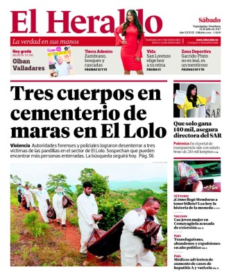 Tres cuerpos en cementerio de maras en El Lolo