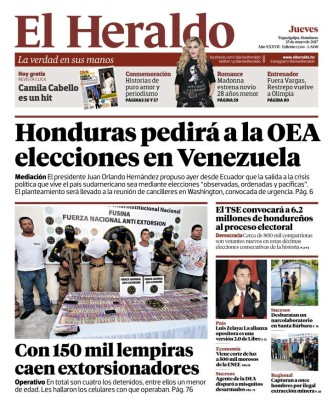 Honduras pedirá a la OEA elecciones en Venezuela
