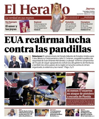 EUA reafirma lucha contra las pandillas