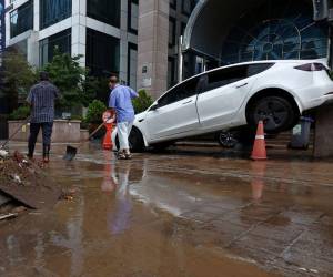 Varias partes de Seúl y otras ciudades aledañas, también se vieron afectadas por las fuertes lluvias