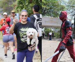 Perros, súper héroes y pancartas fueron captadas por el lente de EL HERALDO este jueves durante la carrera de Shin Fujiyama en la capital de Honduras.