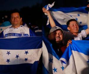 Con mucha ilusión y la fe puesta en la Bicolor, aficionados de Honduras realizaron un banderazo en las afueras del hotel de concentración de la H.