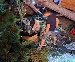 Rescatan a conductor atrapado tras colisionar contra árbol en Talanga
