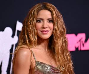 Shakira durante su paso por la alfombra de los premios VMAs 2023.