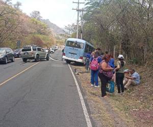 Escena del accidente en El Chimbo, Francisco Morazán.