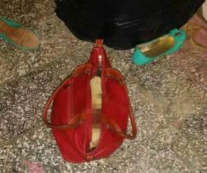 El cuerpo de la criatura fue encontrado en una cartera roja envuelta en una sábana color mostaza.