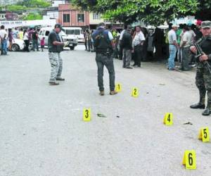 Escena del crimen de un taxista en mayo pasado, en la colonia Torocagua.