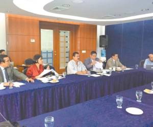 Los miembros de la Junta Nominadora se reunieron ayer en el Consejo Hondureño de la Empresa Privada.