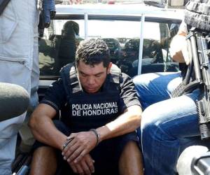 Hugo Edgardo Sierra Benavides, alias 'Loco Hugo', fue trasladado bajo fuertes medidas de seguridad a Tegucigalpa.
