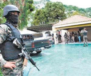 Esta propiedad en San Pedro Sula fue inspeccionada por los agentes de la ATIC y Policía Militar.