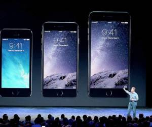 Imágenes del lanzamiento del nuevo iPhone6 de Apple. (Foto: AFP)