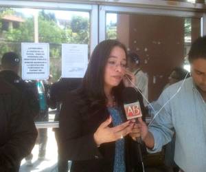 Gabriela Castellanos, del CNA, ofreció declaraciones al salir del Ministerio Público. (Foto: Johny Magallanes)