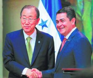 El secretario general de la ONU, Ban Ki-moon, se comprometió con el presidente Juan Hernández a instalar la oficina del alto comisionado tras su visita a Honduras el pasado 14 de enero de 2015.