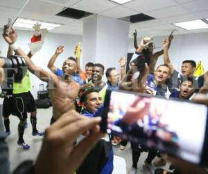 Honduras de El Progreso en la celebración por el pase a la final (Foto: Johnny Magallanes / EL HERALDO)