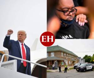 El presidente estadounidense, Donald Trump, visita este martes Kenosha, Wisconsin, foco reciente de protestas antirracistas, disturbios y choques con grupos armados, para llevar su mantra de 'ley y orden' a dos meses de las elecciones generales. Fotos AFP.