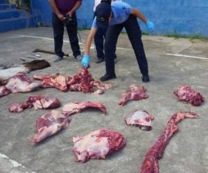 El capturado tenía en su poder al menos 200 libras de carne de burro, según anunciaron las autoridades. (Foto: El Heraldo Honduras/ Noticias Honduras hoy)